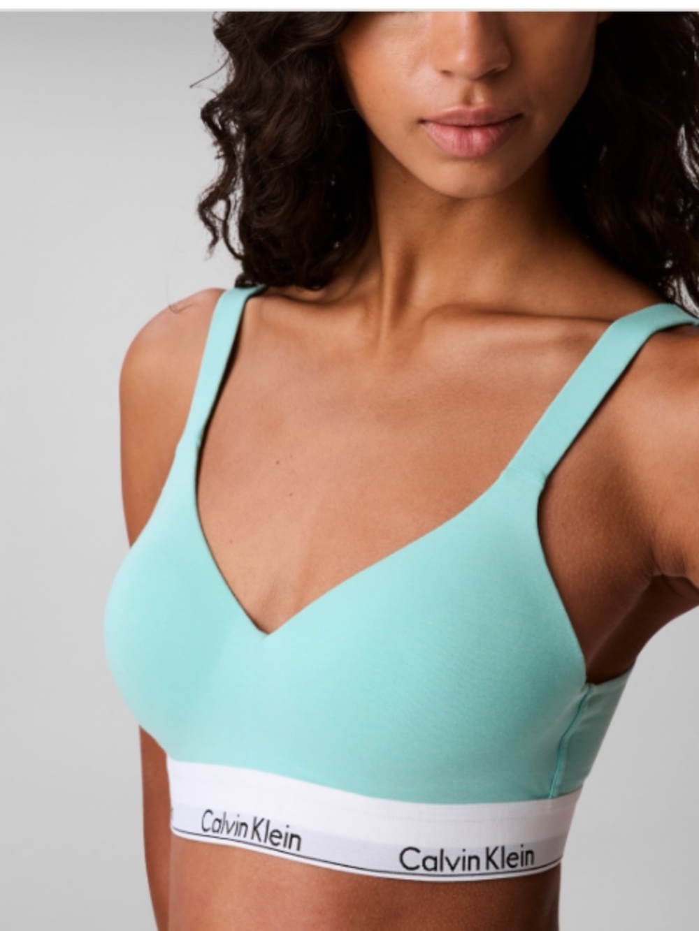 Calvin Klein Women's Modern Cotton Lift Bralette Padded QF7900 - Beau Blue